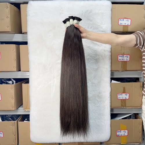 Wholesale #2 Raw Hair Bulk Brown Straight Human Hair Bulk Extension for Braiding 1kg | Human Hair Wig | Lace Front